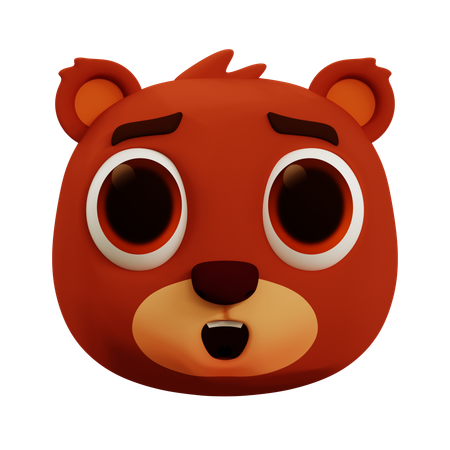 Lindo oso feliz emoji  3D Icon