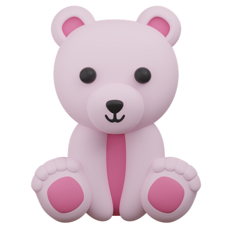 Lindo oso rosa  3D Icon