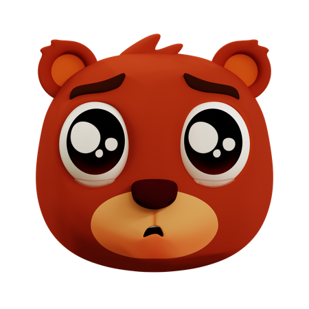 Lindo oso triste emoji  3D Icon