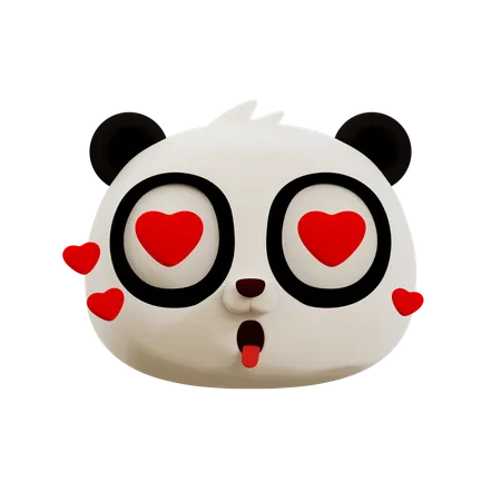 Lindo panda amor emoji  3D Icon