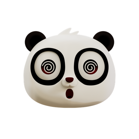 Lindo panda está mareado emoji  3D Icon