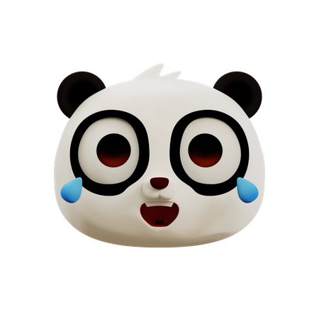 Lindo panda riéndose a carcajadas emoji  3D Icon