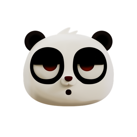 Lindo panda emoji soñoliento  3D Icon