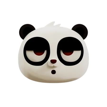 Lindo panda emoji soñoliento  3D Icon