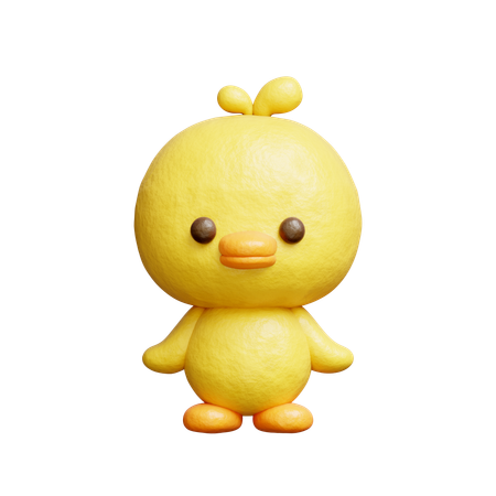 Lindo personaje de pato  3D Icon