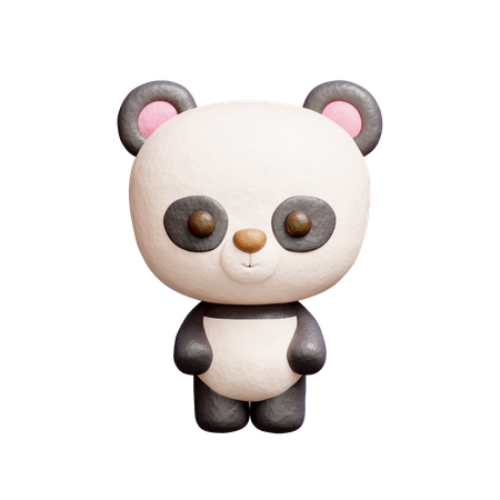 Lindo personaje panda  3D Icon