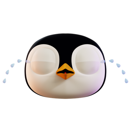 Lindo pingüino llorando  3D Icon