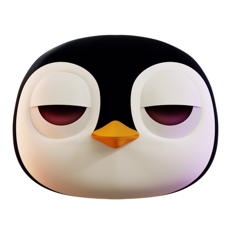 Lindo pingüino sintiéndose aburrido  3D Icon