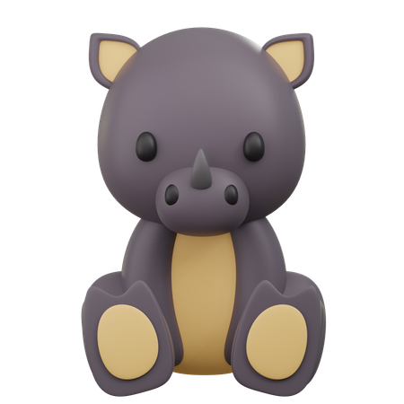 Lindo rinoceronte  3D Icon