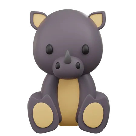 Lindo rinoceronte  3D Icon