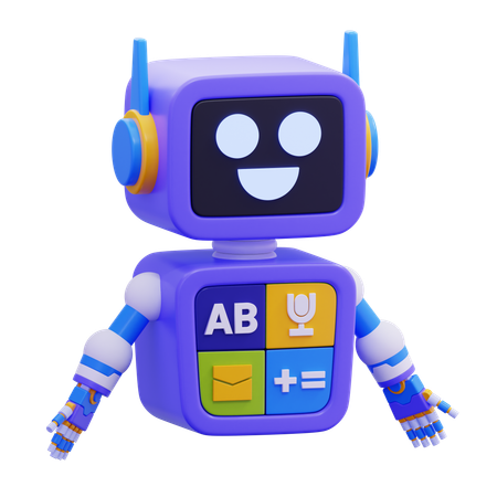 Lindo robot  3D Illustration