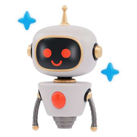 Lindo robot  3D Illustration