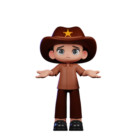 Lindo sheriff sin tener idea  3D Icon