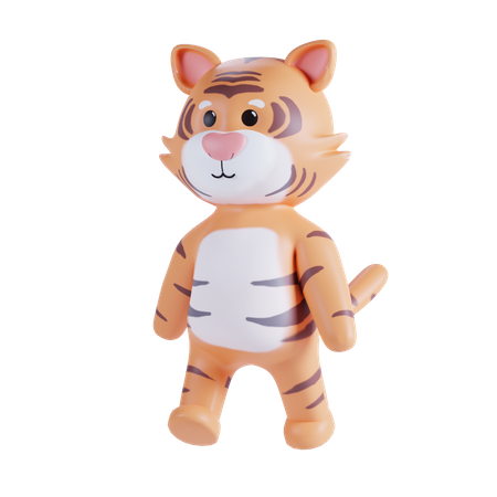 Lindo tigre  3D Illustration