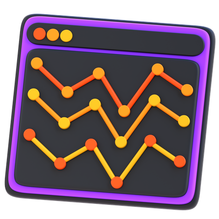 Line Chart  3D Icon