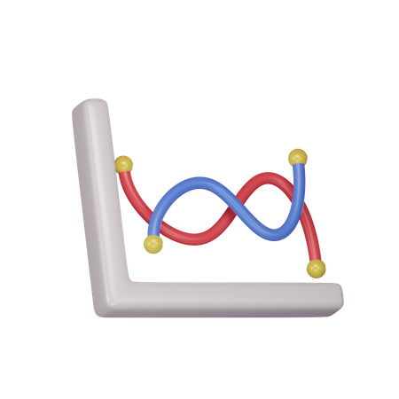 Line Chart  3D Icon