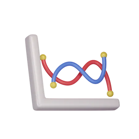 Line Chart  3D Icon