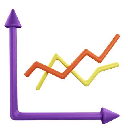 Line Chart  3D Icon