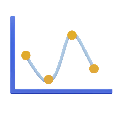 Line Chart  3D Icon