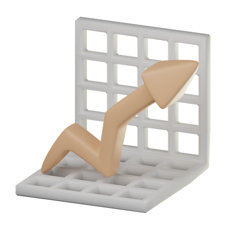 Line Chart  3D Icon