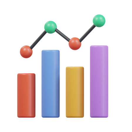 Line Chart  3D Icon