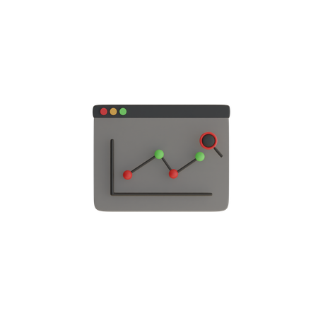 Line chart  3D Icon