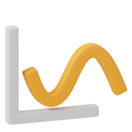 Line Chart  3D Icon