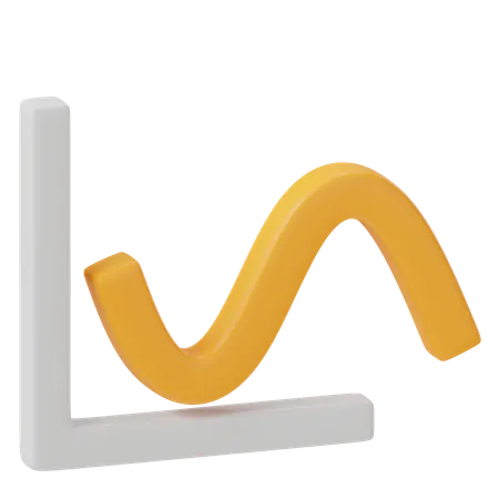 Line Chart  3D Icon