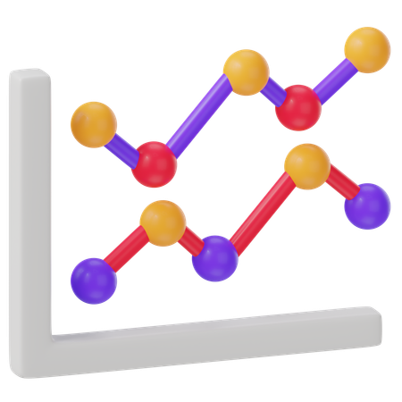 Line Chart  3D Icon