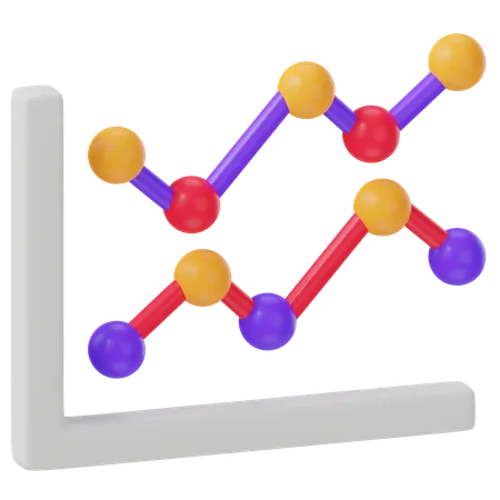 Line Chart  3D Icon