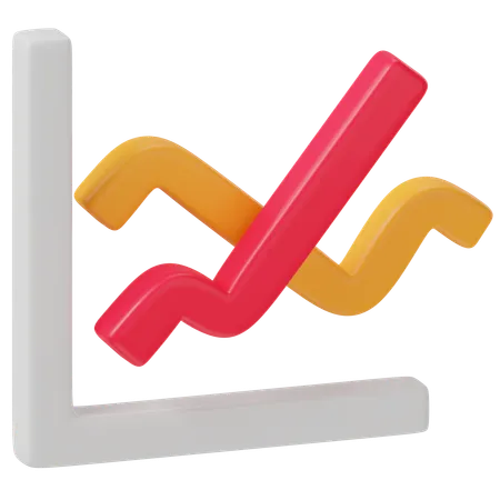 Line Chart  3D Icon