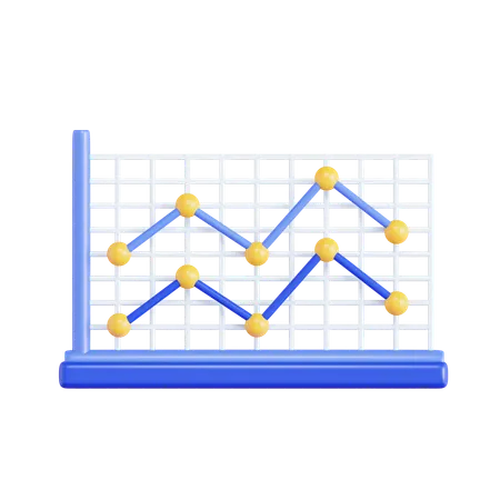 Line Chart  3D Icon