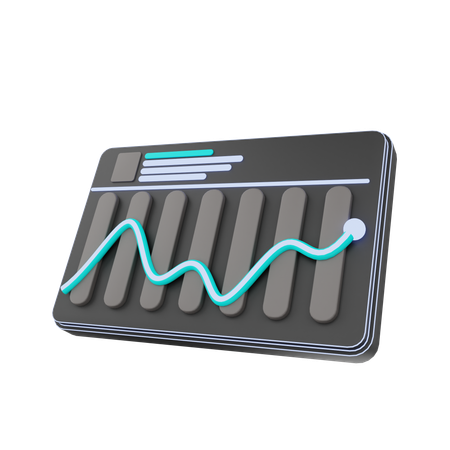 Line Chart  3D Icon