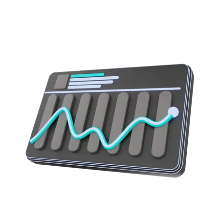 Line Chart  3D Icon