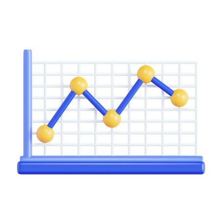 Line Chart  3D Icon