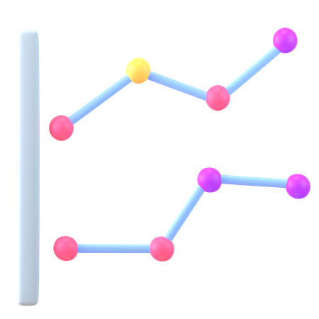 Line Chart  3D Icon