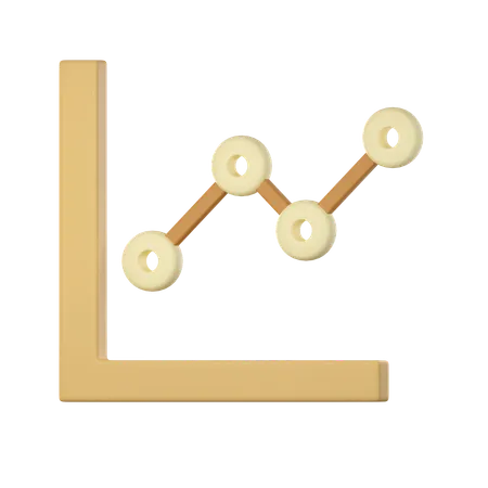 Line Chart  3D Icon