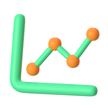 Line Chart  3D Icon