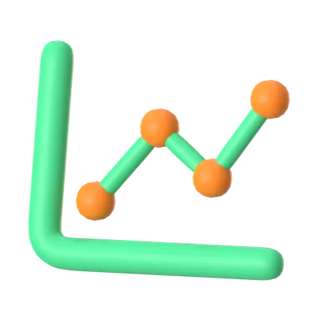 Line Chart  3D Icon