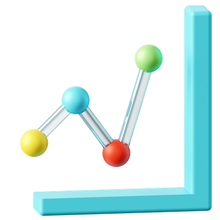 Line Chart  3D Icon