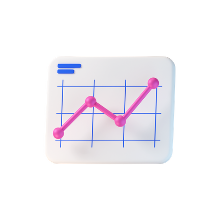 Line Chart  3D Icon