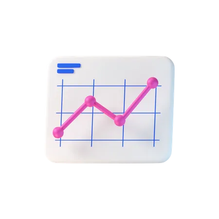 Line Chart  3D Icon