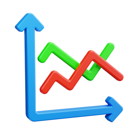 Line Chart  3D Icon