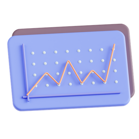 Line Chart  3D Icon