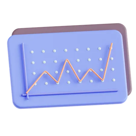 Line Chart  3D Icon