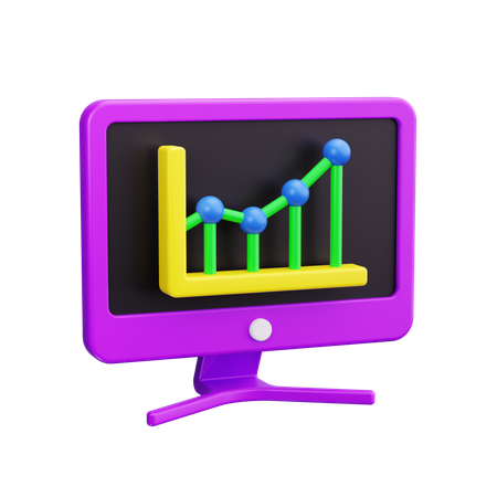 Line chart  3D Icon