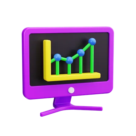 Line chart  3D Icon