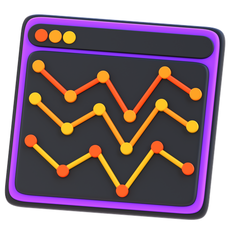 Line Chart  3D Icon