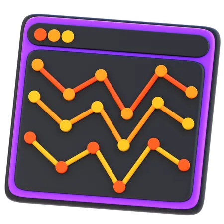 Line Chart  3D Icon