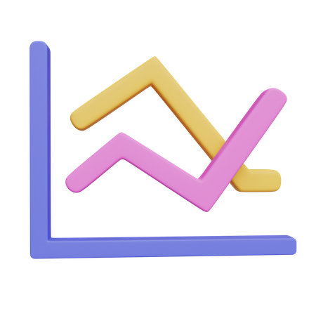 Line Chart  3D Icon